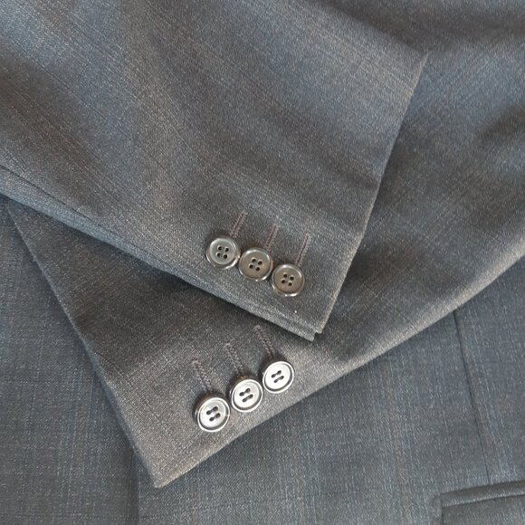 Corneliani Bespoke 40R Charcoal Men's Wool Sport Jacket Super 120s - Picture 4 of 16